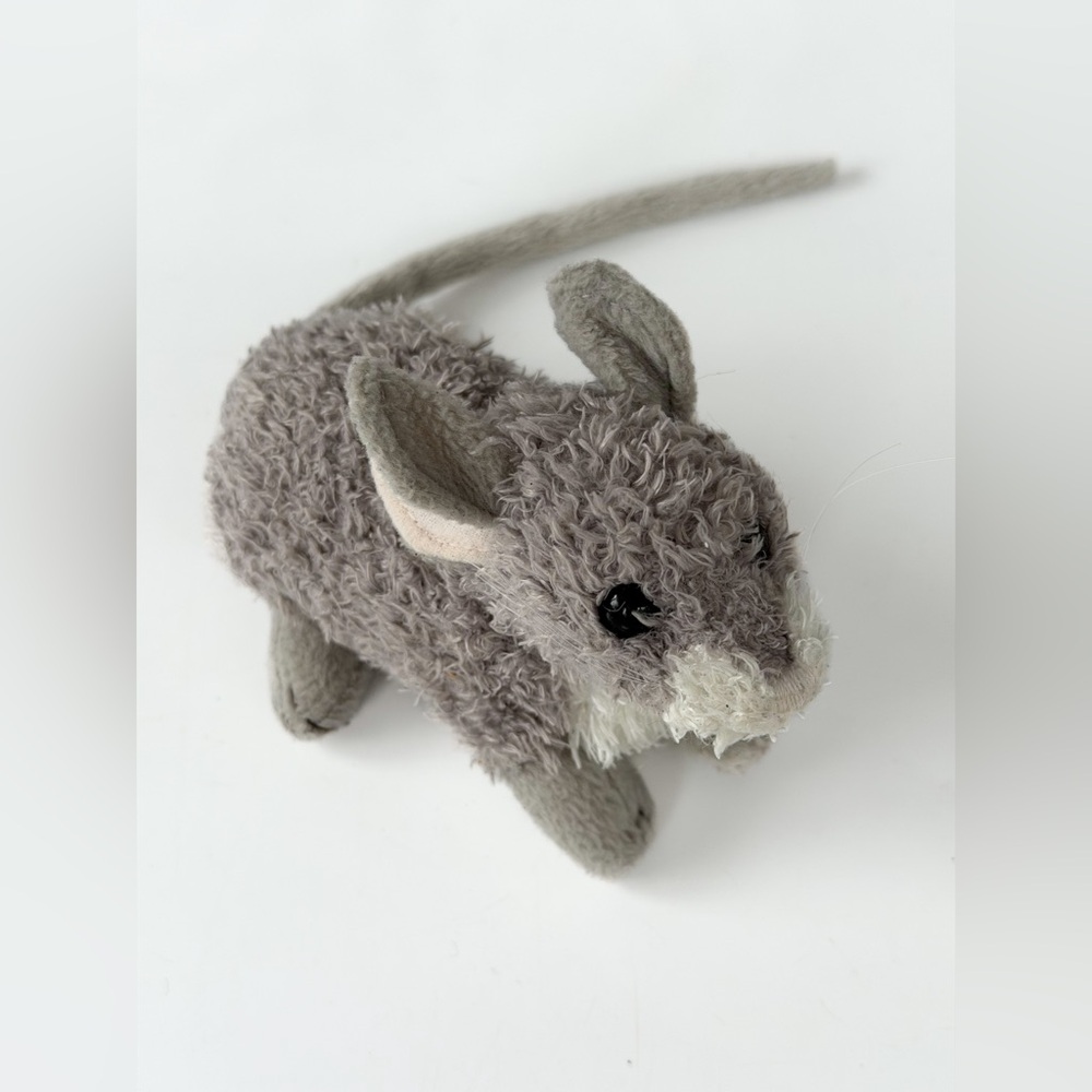 Gray Plush Mouse Toy